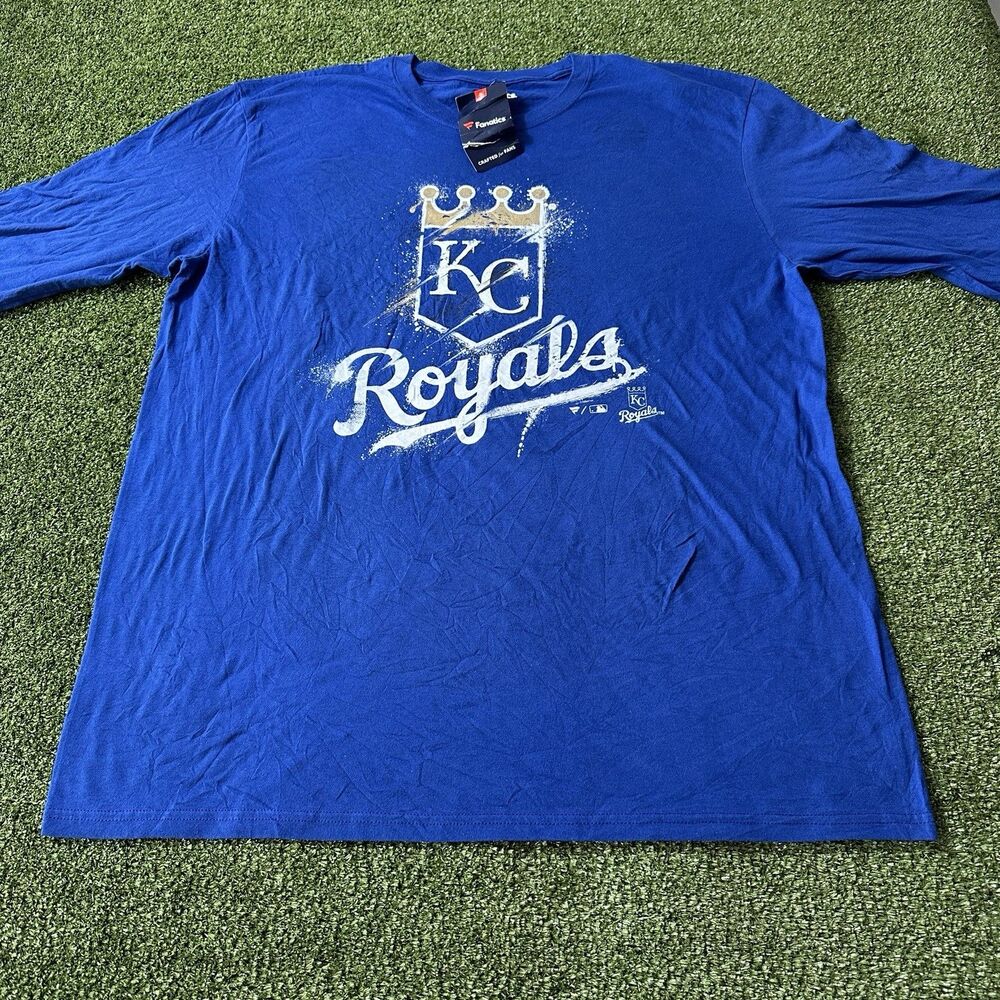 Fanatics Kansas City Royals MLB Baseball Graphic T-Shirt Blue Mens XL NWT